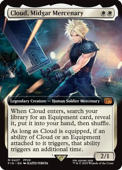 Cloud Midgar Mercenary Extended Art FINAL FANTASY Magic card