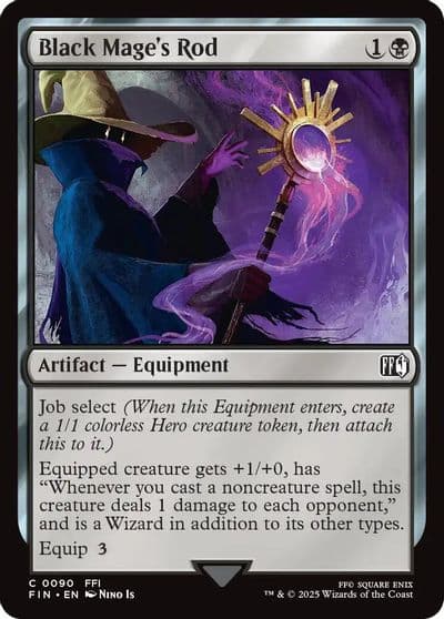 Black Mages Rod FINAL FANTASY Magic card