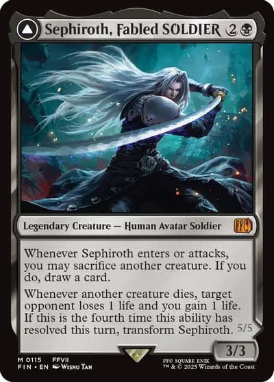 Sephiroth Fabled SOLDIER FINAL FANTASY Magic card