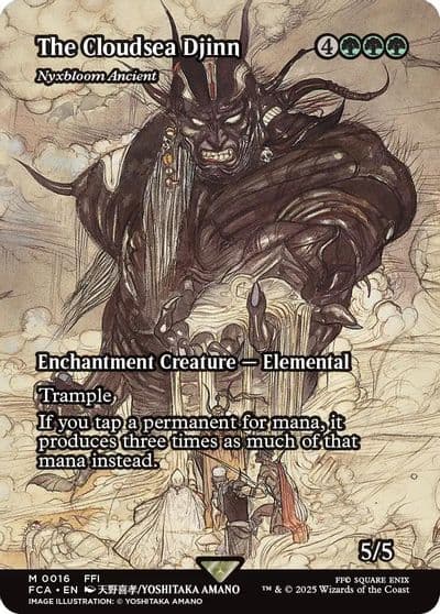 The Cloudsea Djinn Nyxbloom Ancient Showcase FINAL FANTASY: Through the Ages Magic card