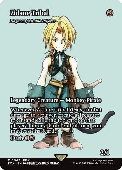 Zidane Tribal Ragavan Nimble Pilferer Showcase FINAL FANTASY: Through the Ages Magic card