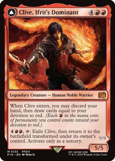 Clive Ifrits Dominant FINAL FANTASY Magic card
