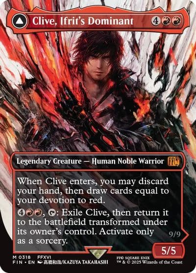 Clive Ifrits Dominant 0318 Borderless FINAL FANTASY Magic card