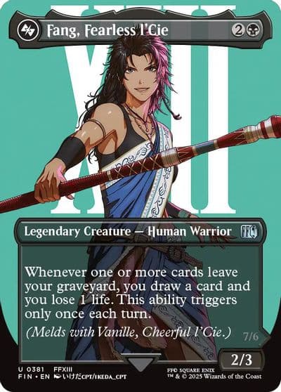 Fang Fearless lCie Borderless FINAL FANTASY Magic card