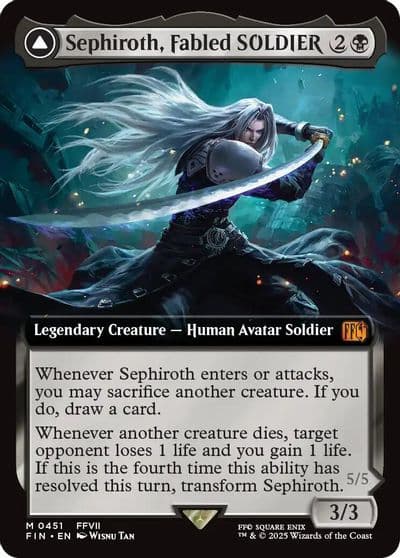 Sephiroth Fabled SOLDIER Extended Art FINAL FANTASY Magic card