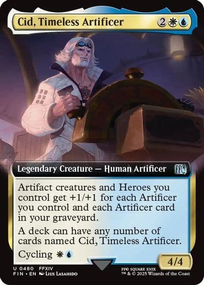 Cid Timeless Artificer Extended Art FINAL FANTASY Magic card