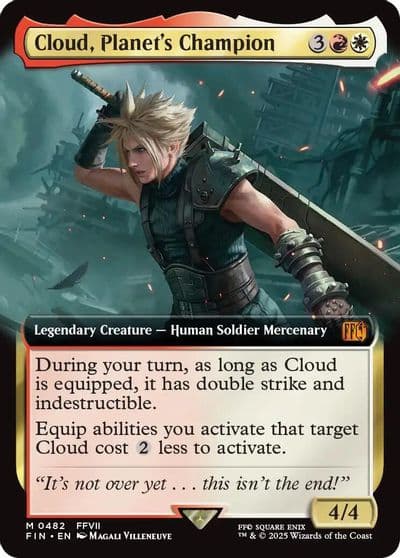 Cloud Planets Champion Extended Art FINAL FANTASY Magic card