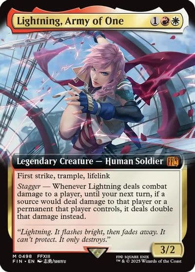 Lightning Army of One Extended Art FINAL FANTASY Magic card