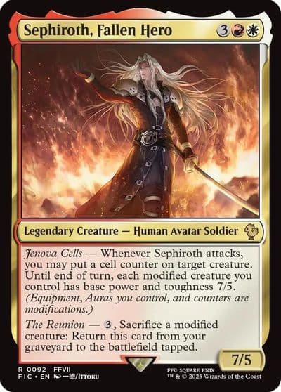 Sephiroth Fallen Hero Commander: FINAL FANTASY Magic card