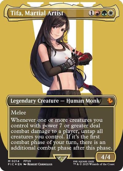 Tifa Martial Artist Borderless Surge Foil Commander: FINAL FANTASY Magic card