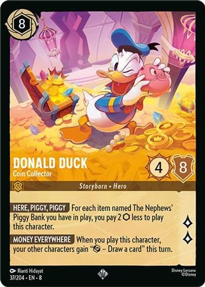 Donald Duck Coin Collector Reign of Jafar Lorcana card