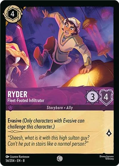 Ryder Fleet Footed Infiltrator Reign of Jafar Lorcana card