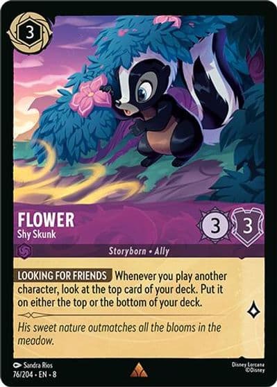 Flower Shy Skunk Reign of Jafar Lorcana card