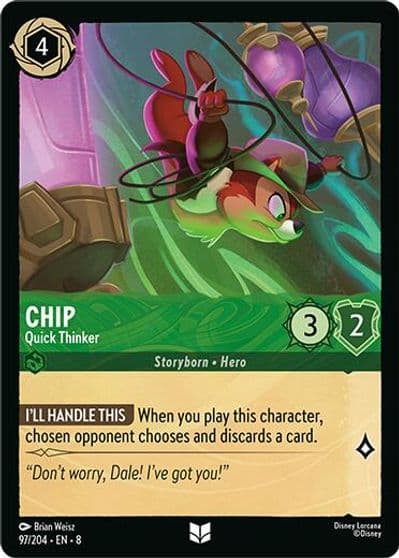 Chip Quick Thinker Reign of Jafar Lorcana card