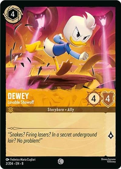 Dewey Lovable Showoff Reign of Jafar Lorcana card