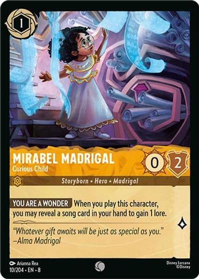 Mirabel Madrigal Curious Child Reign of Jafar Lorcana card