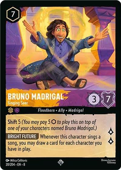 Bruno Madrigal Singing Seer Reign of Jafar Lorcana card