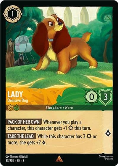Lady Decisive Dog Reign of Jafar Lorcana card
