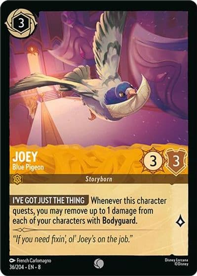 Joey Blue Pigeon Reign of Jafar Lorcana card