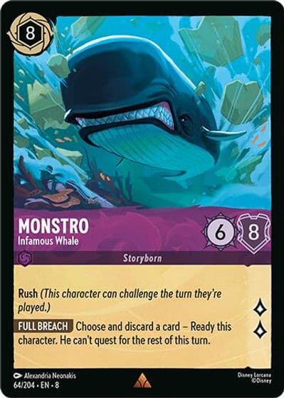 Monstro Infamous Whale Reign of Jafar Lorcana card