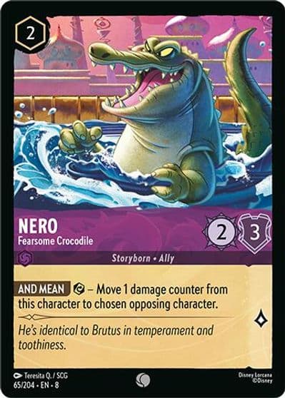 Nero Fearsome Crocodile Reign of Jafar Lorcana card