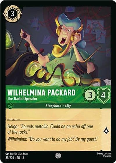 Wilhelmina Packard The Radio Operator Reign of Jafar Lorcana card