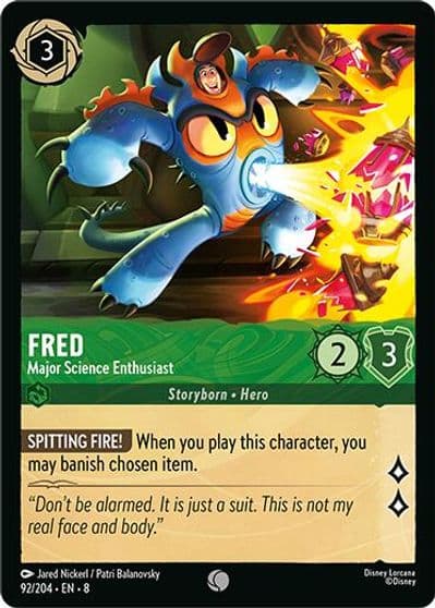 Fred Major Science Enthusiast Reign of Jafar Lorcana card