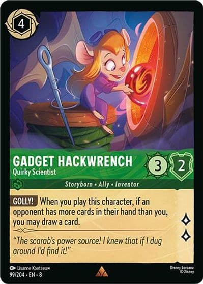 Gadget Hackwrench Quirky Scientist Reign of Jafar Lorcana card