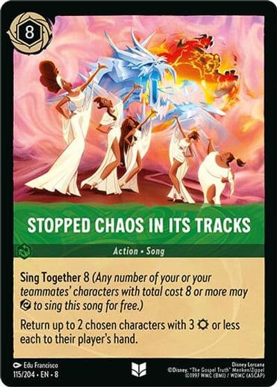 Stopped Chaos in Its tracks Reign of Jafar Lorcana card