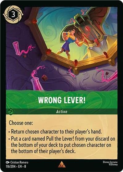 Wrong Lever Reign of Jafar Lorcana card