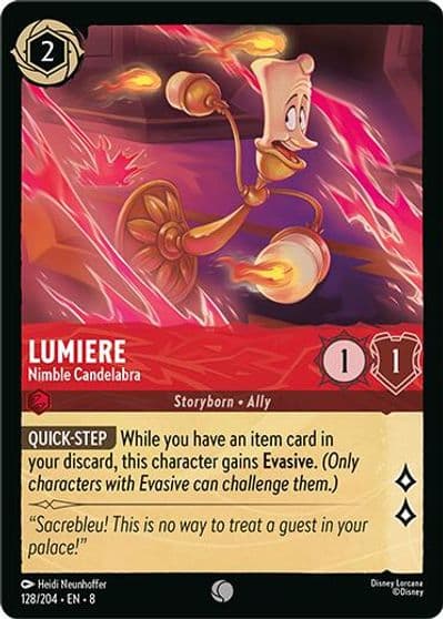 Lumiere Nimble Candelabra Reign of Jafar Lorcana card