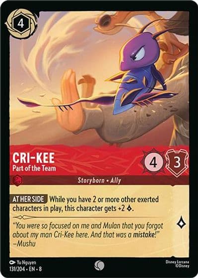Cri Kee Part of the Team Reign of Jafar Lorcana card