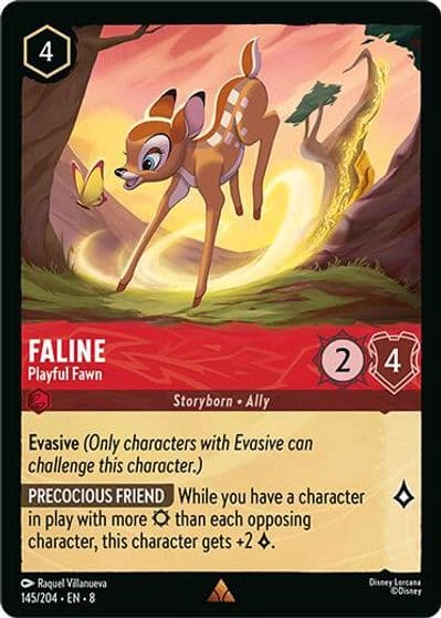Faline Playful Fawn Reign of Jafar Lorcana card