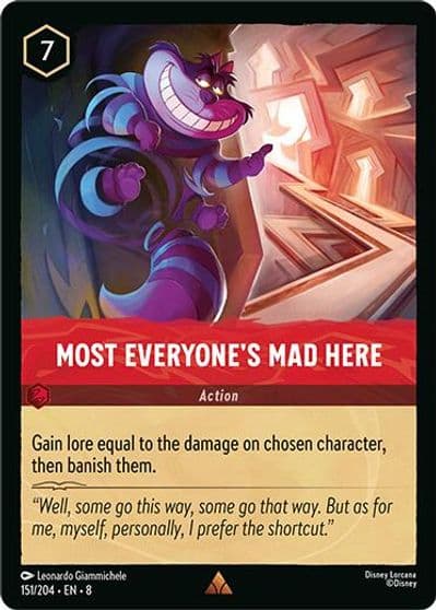Most Everyones Mad Here Reign of Jafar Lorcana card