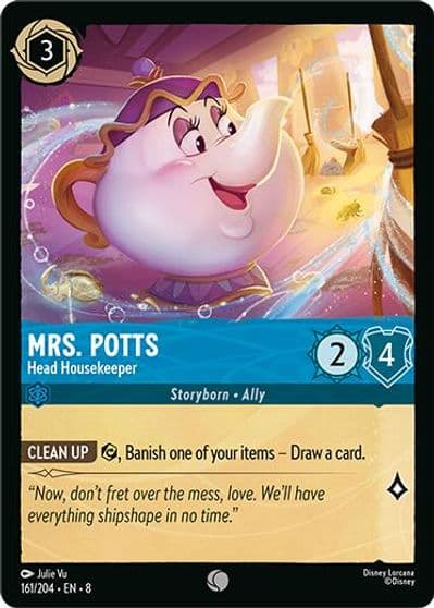 Mrs Potts Head Housekeeper Reign of Jafar Lorcana card