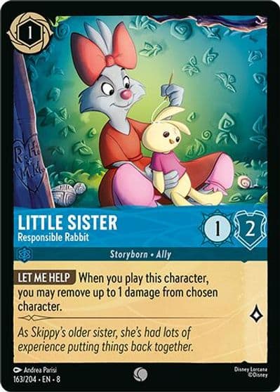 Little Sister Responsible Rabbit Reign of Jafar Lorcana card
