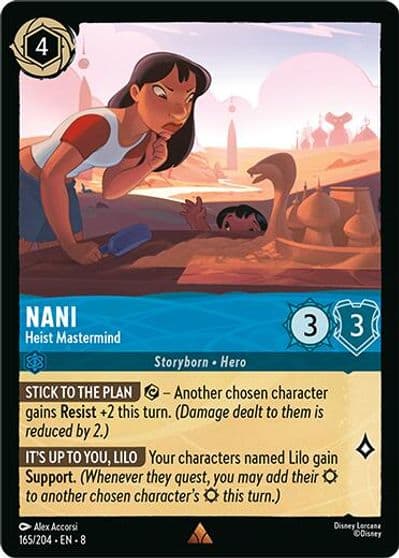 Nani Heist Mastermind Reign of Jafar Lorcana card
