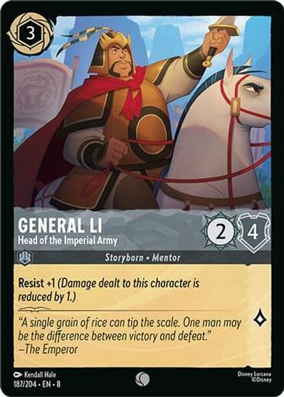 General Li Head of the Imperial Army Reign of Jafar Lorcana card