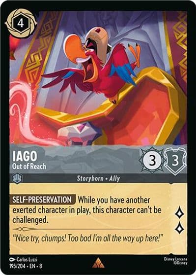 Iago Out of Reach Reign of Jafar Lorcana card