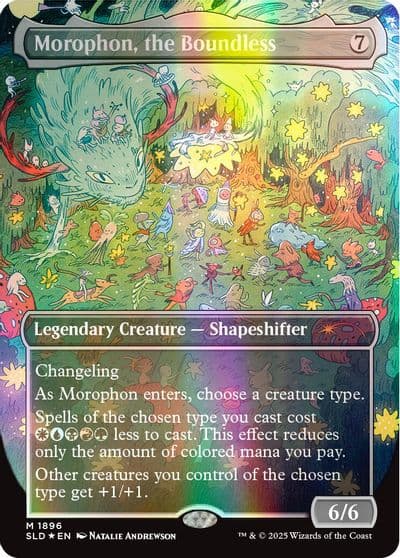Morophon the Boundless Double Rainbow Foil Secret Lair Drop Series Magic card