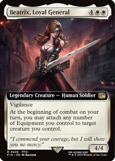 Beatrix Loyal General Extended Art FINAL FANTASY Magic card
