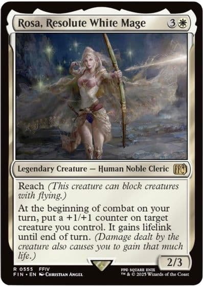 Rosa Resolute White Mage FINAL FANTASY Magic card