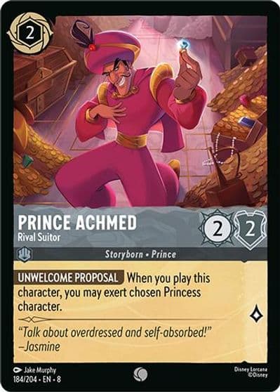 Prince Achmed Rival Suitor Reign of Jafar Lorcana card