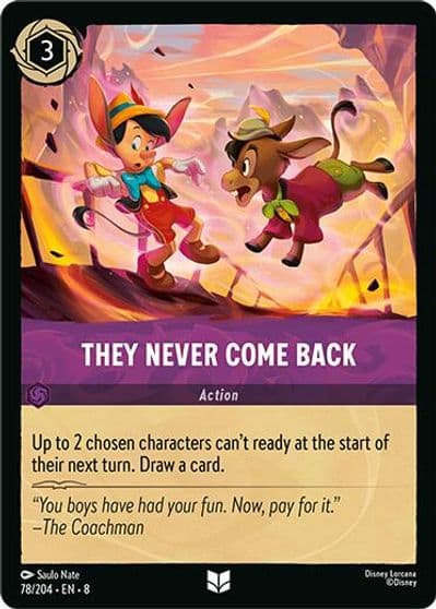 They Never Come Back Reign of Jafar Lorcana card