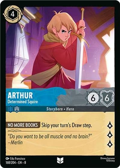 Arthur Determined Squire Reign of Jafar Lorcana card