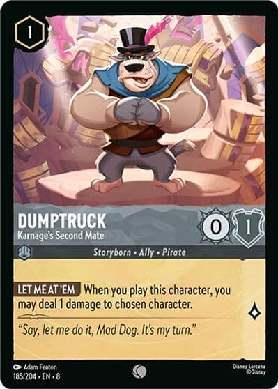 Dumptruck Karnages Second Mate Reign of Jafar Lorcana card