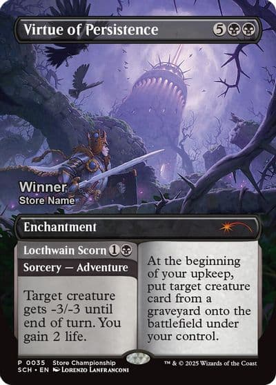 Virtue of Persistence Winner Game Day & Store Championship Promos Magic card