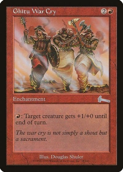Ghitu War Cry Urza's Legacy Magic card