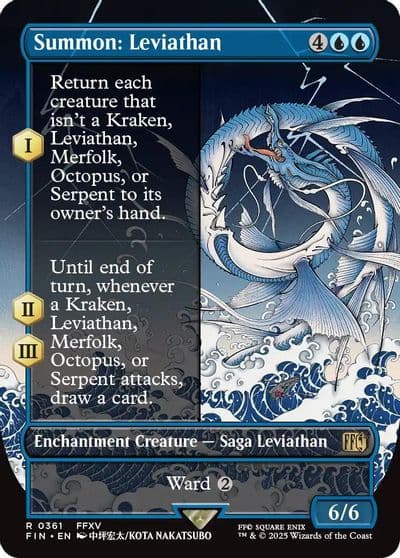 Summon Leviathan Borderless FINAL FANTASY Magic card