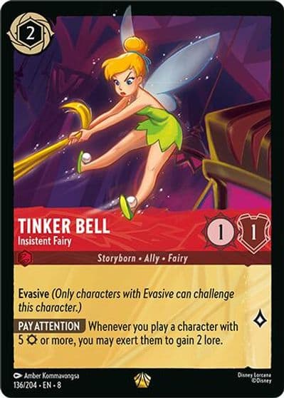 Tinker Bell Insistent Fairy Reign of Jafar Lorcana card